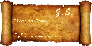 Glazius Soma névjegykártya